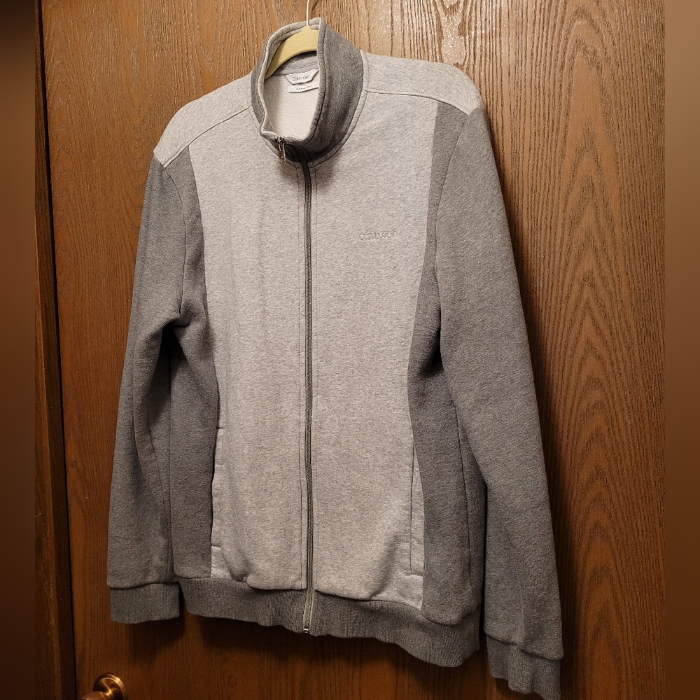 Calvin Klein Men's Gray Full-Zip Jacket L
